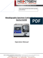 GenCut GL350 - Manual-Automatic Cut Off Saw - Operation Manual - V. 2023