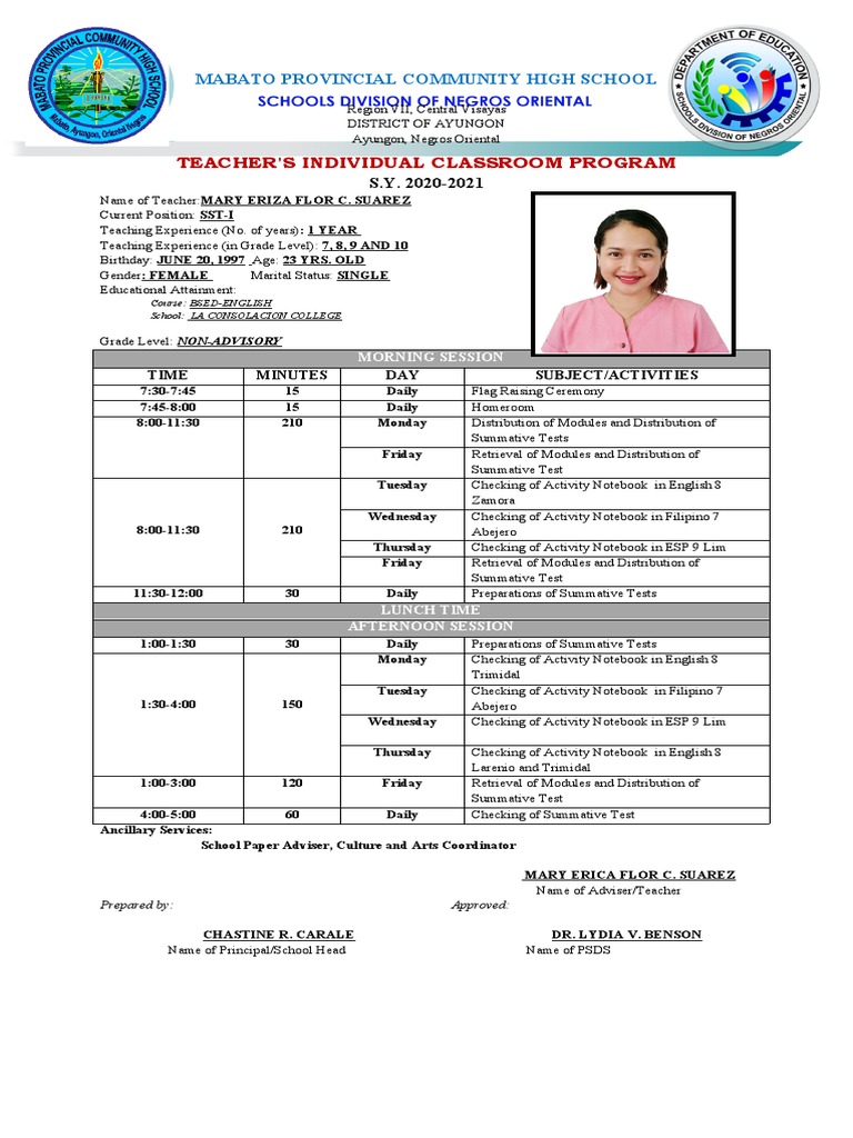 Classroom Program Overview 2021 | PDF | Schools | Educational Institutions