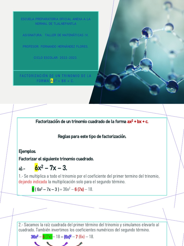 Factorización 2 Pdf Factorización Multiplicación