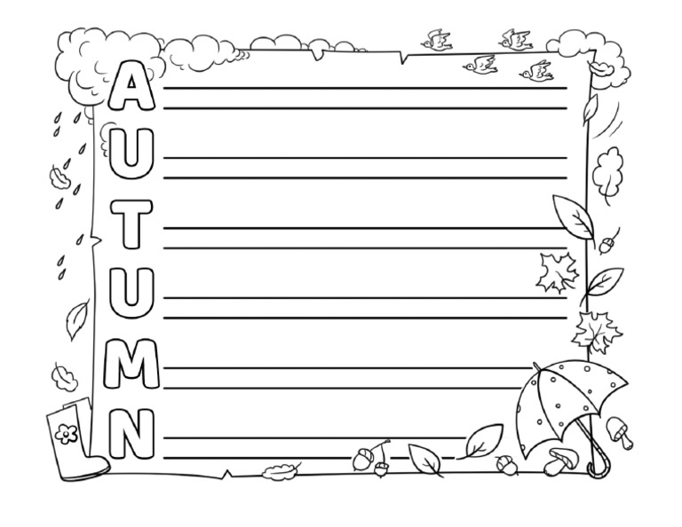 Autumn Acrostic Poem Template PDF