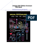 Social Psychology 9th Edition Aronson Test Bank