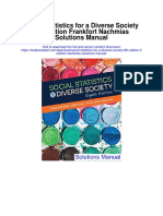 Social Statistics For A Diverse Society 8th Edition Frankfort Nachmias Solutions Manual