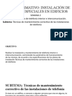 CLASE 2-InST. ESPECIALES Técnicas de Mantenimiento Instalaciones de Telefonía