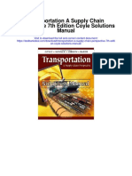 Transportation A Supply Chain Perspective 7th Edition Coyle Solutions Manual