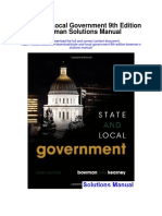 State and Local Government 9th Edition Bowman Solutions Manual