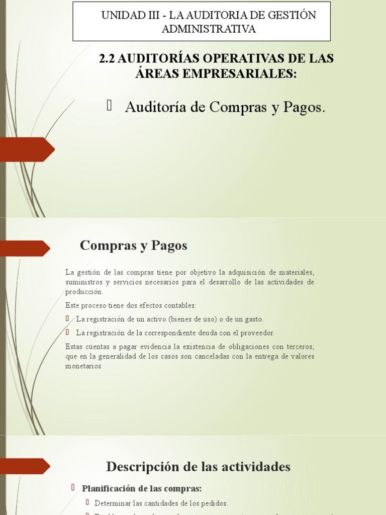 Clase #12 F03!06!20 - UNIDAD III - Auditoria de Compras y Pagos | PDF ...