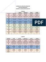 Horario de Curso Recuperación