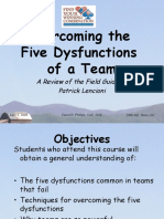 Overcoming The Five Dysfunctions of A Team