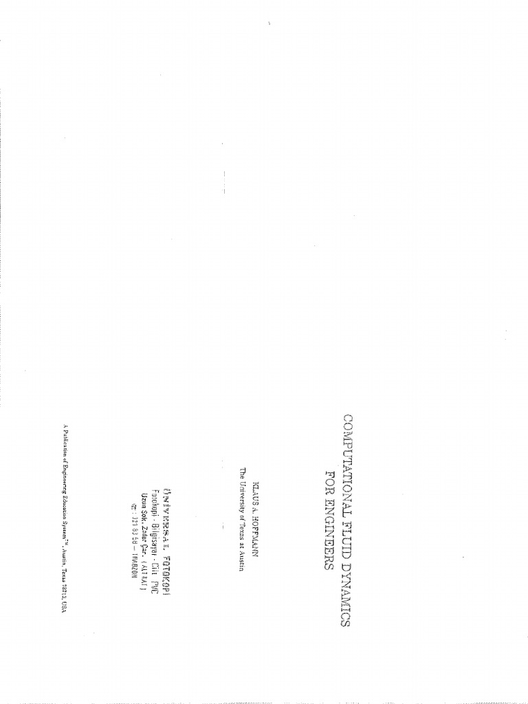 Computational Fluid Dynamics For Engineer | PDF