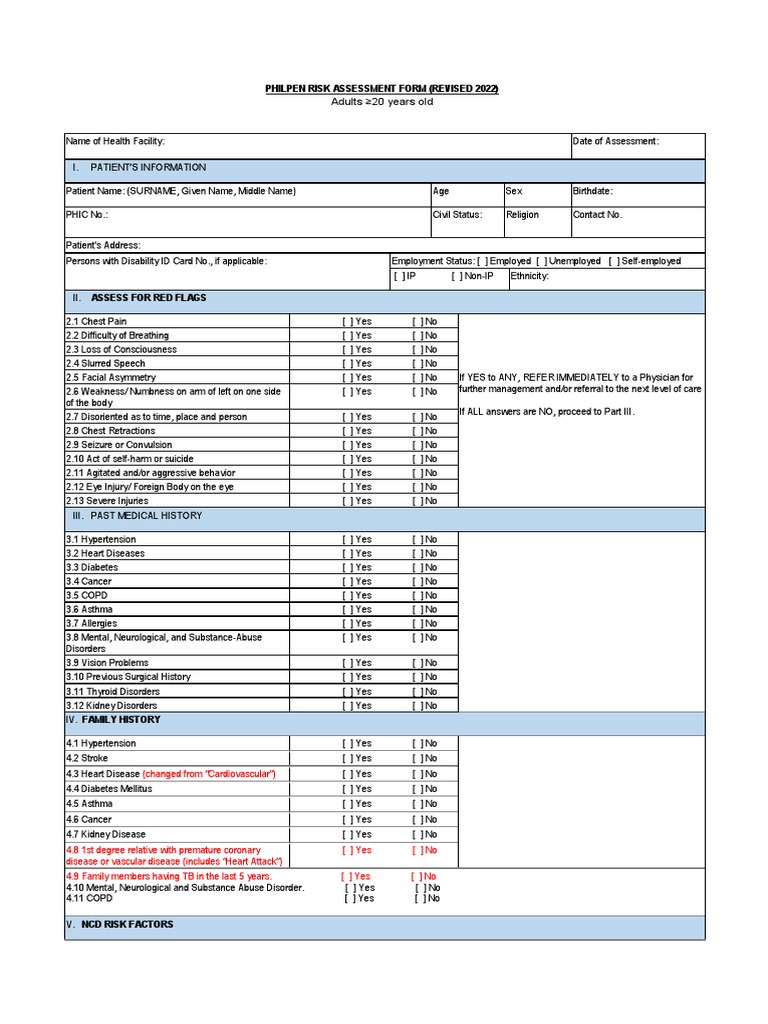 philpen-plus-risk-assessment-form-pdf-cardiovascular-diseases