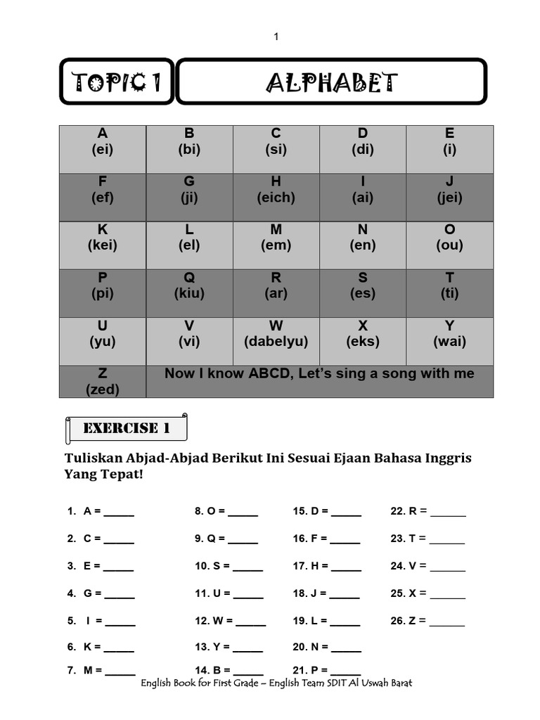 English Book Grade 1 Final Pdf