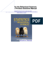 Statistics For The Behavioral Sciences 3rd Edition Privitera Solutions Manual