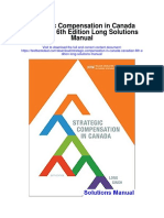 Strategic Compensation in Canada Canadian 6th Edition Long Solutions Manual