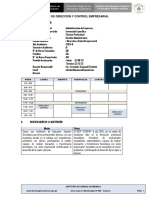 Sílabo de Dirección y Control Empresarial