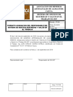 FT-SST-002 Formato Asignación Responsable Del SG-SST