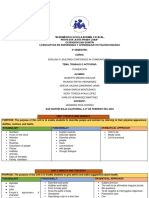 Planeacion de Ingles, 5 Unidades