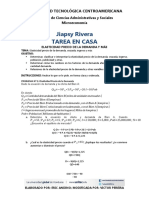 Tarea IV. Ejercicios Varios (Elasticidad Precio de La Demanda y Más