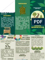 Folleto Tríptico de Cuidado Ambiental y Reciclaje Moderno Ilustrado