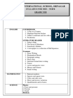 Mid Term Syllabus PDFClass 9