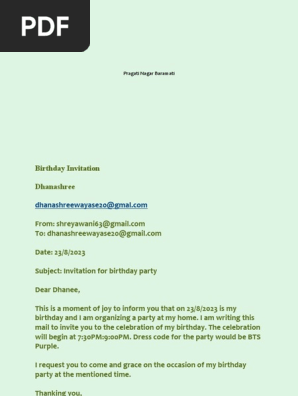 Birthday Invitation