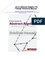 First Course in Abstract Algebra 7th Edition Fraleigh Solutions Manual