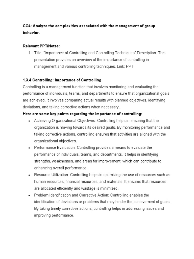 Managing Group Behavior Complexities | PDF | Goal | Data Analysis