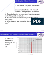 P1c Displacement Time and Velocity Time Graphs Worksheet MS