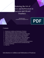 Mastering The Art of Addition and Subtraction in Fractions and Mixed Numbers