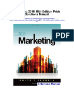 Marketing 2016 18th Edition Pride Solutions Manual