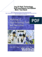 Marketing of High Technology Products and Innovations 3rd Edition Mohr Test Bank