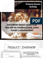 Primary Source Activity: Document Based Question: How Did The Senators Justify Julius Caesar's Assassination?