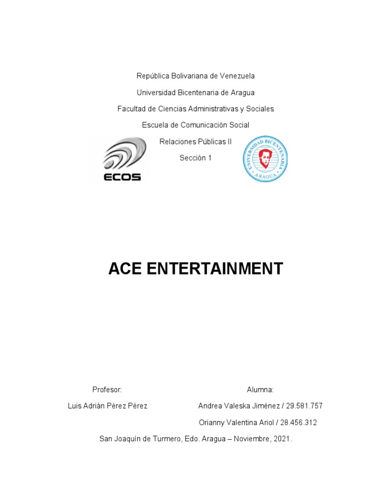 Ace Entertainment PDF