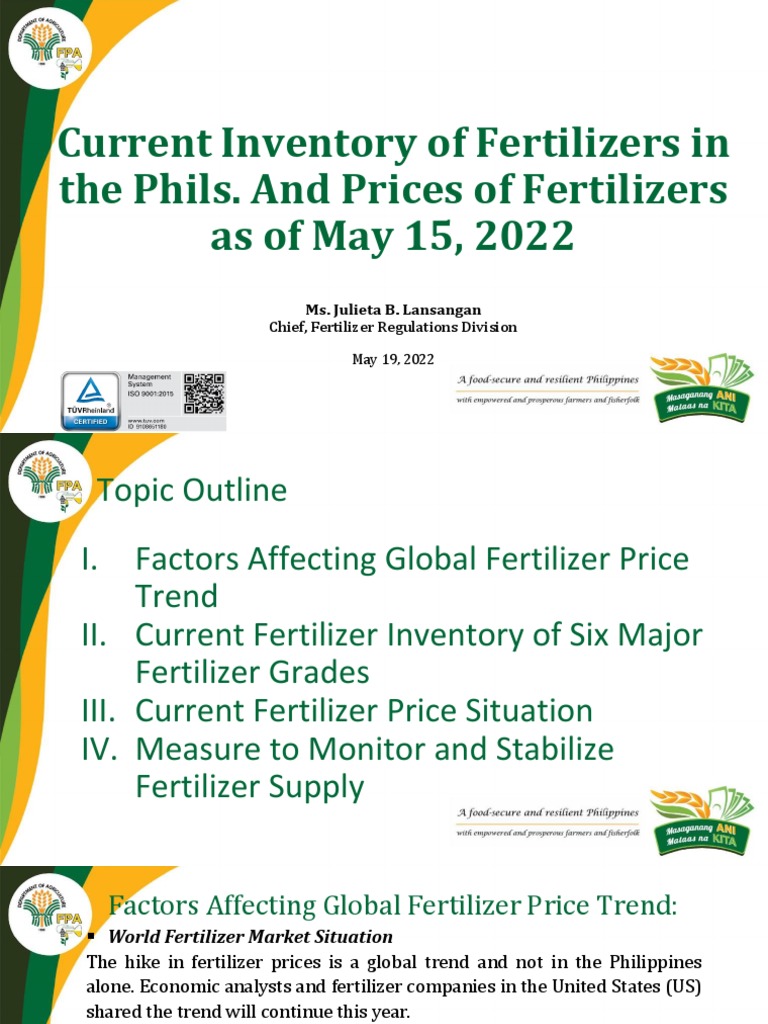05 FpaFertilizerPricesAndInventory PPT May 18, 2022 PDF