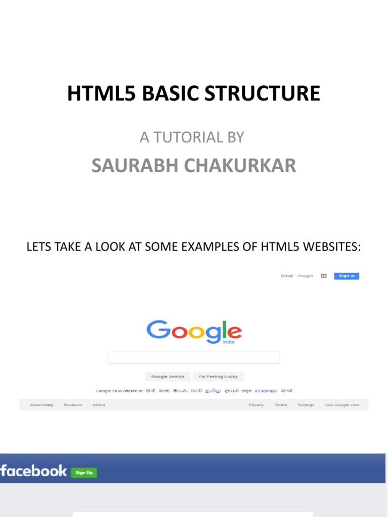 Html5 Basic Structure | Download Free PDF | Html | Html5