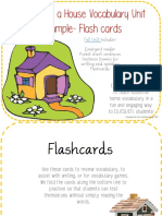 Parts of A House Vocabulary Unit Sample-Flash Cards
