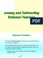 Adding and Subtracting Rational Numbers