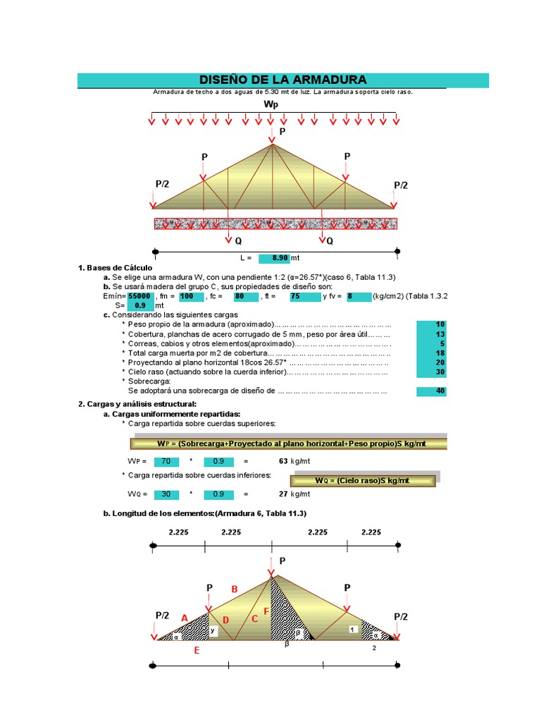 Calculation of Triangular Truss | PDF | Construyendo tecnología ...