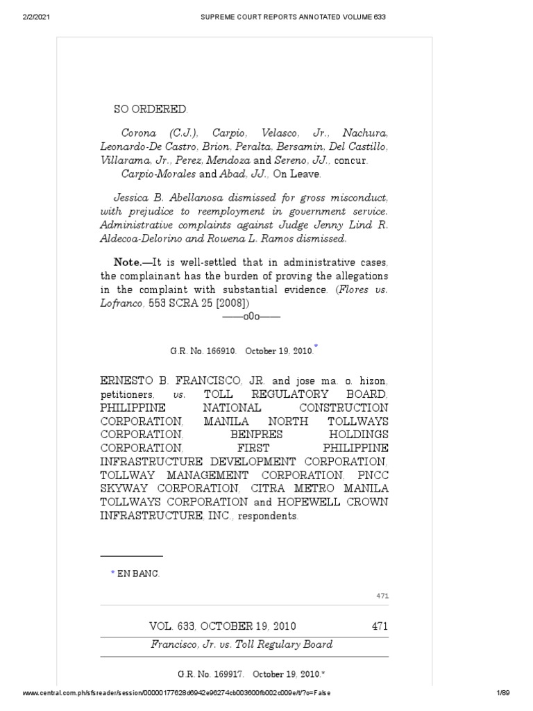 Francisco, Jr. v. TRB PDF Standing (Law) Case Or Controversy Clause