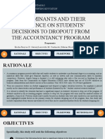 Determinants and Their Influence On Students' Decisions To Dropout From The Accountancy Program