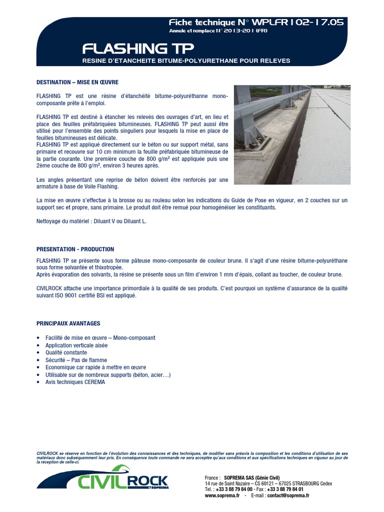 FT Flashing TP | PDF | Béton | Sciences physiques