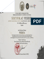 Sertifikat Peserta Audisi Nasional