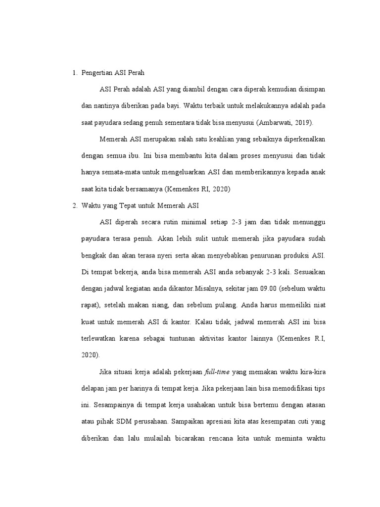 Pengertian ASI Perah | PDF