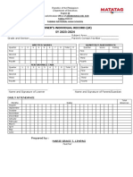 Individual Learner's Record