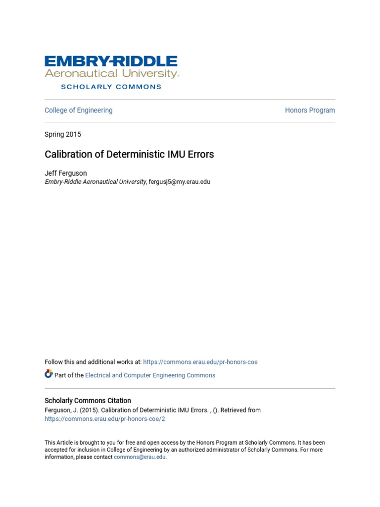 Calibration of IMU Errors in Navigation | PDF | Inertial Navigation ...