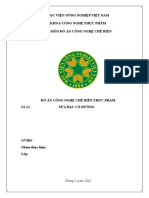 Học Viện Nông Nghiệp Việt Nam Khoa Công Nghệ Thực Phẩm Bộ Môn Đồ Án Công Nghệ Chế Biến