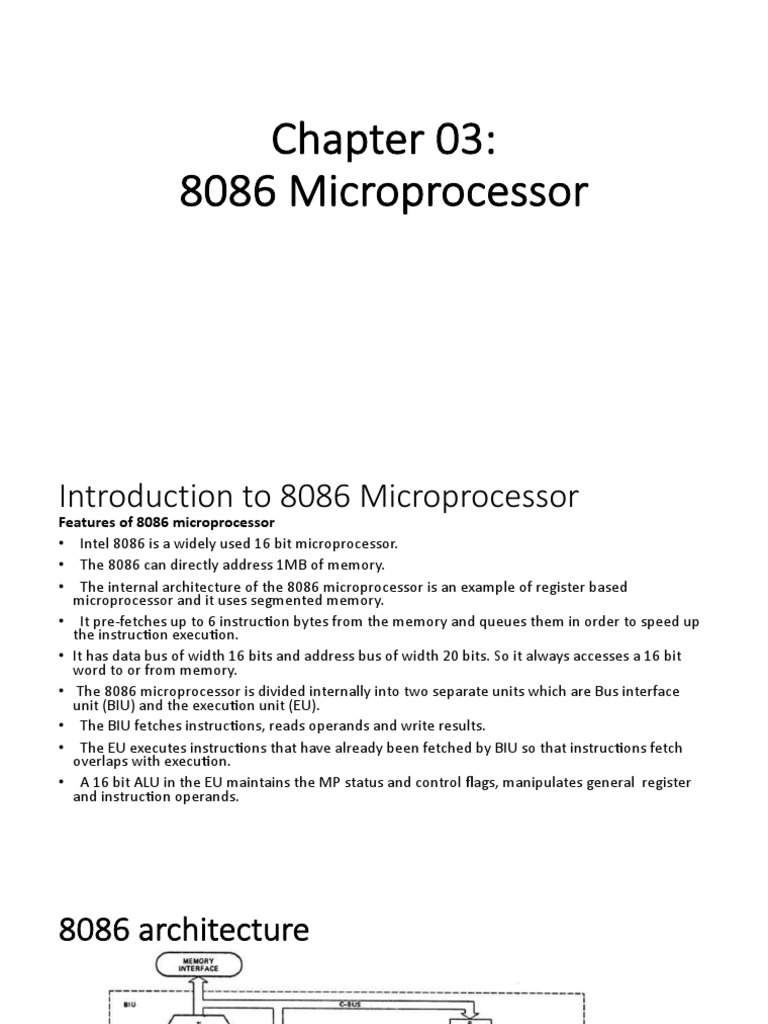 Chapter 03 8086 | PDF | Assembly Language | Computer Program