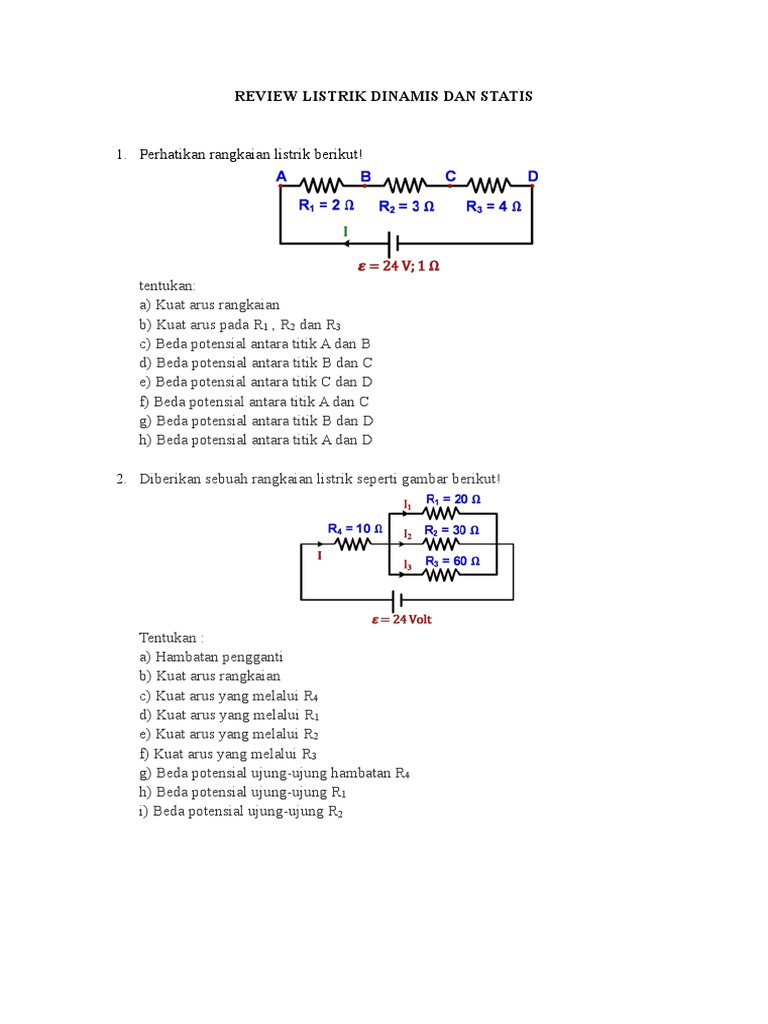 Soal Listrik Dinamis Kelas 9 | PDF | Sains & Matematika