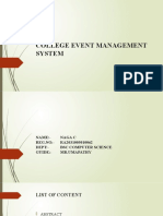 College Event Management System