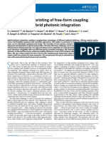 In Situ 3D Nanoprinting of Free-Form Coupling Elements For Hybrid Photonics Integration