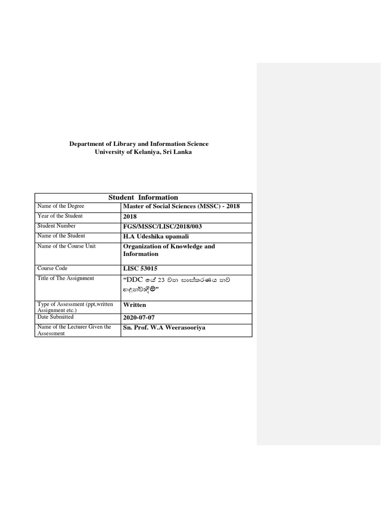 FGS MSSC Lisc 2018 003 PDF Libraries Information Science
